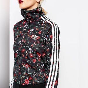 Women's Adidas Original Firebird Floral Crepe Tracksuit Jacket